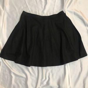 Black mini skirt